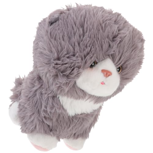 Kisangel Plüsch Katze Kissen Weiches Kuscheltier für Mädchen Schlafzimmer Dekoration Niedliches Stofftier von Kisangel