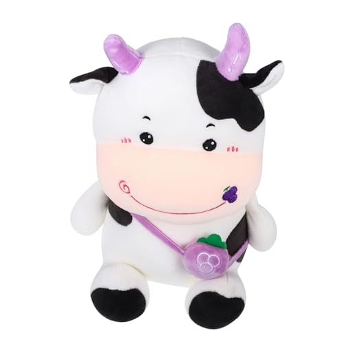 Kisangel Plüsch Kuh Kuscheltier Ox Jahr Maskottchen Weiches Hochresilientes Stofftier Kissen Sicheres Material Begleiter für Familie Niedliches von Kisangel