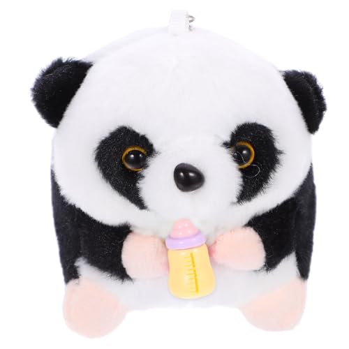 Kisangel Plüsch Panda Schlüsselanhänger Kuscheltier und Niedlich Cartoon Tierfigur Kleines Stofftier für Mädchen Jungen Neugeborene Dekoration von Kisangel