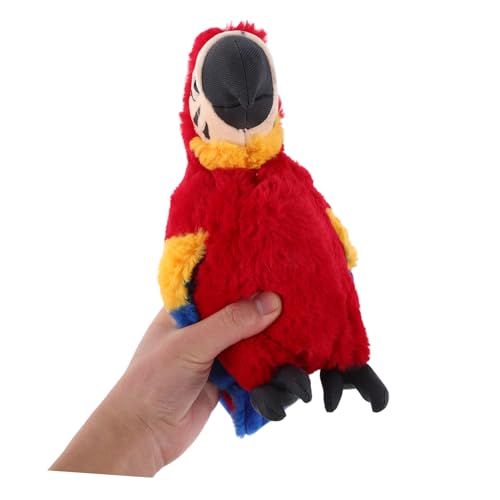 Kisangel Plüsch Papagei Stofftier Rotes Kuscheltier Simulation Vogel Dekoration Weiches Plüschspielzeug Kreative Party Deko Geschenkidee von Kisangel