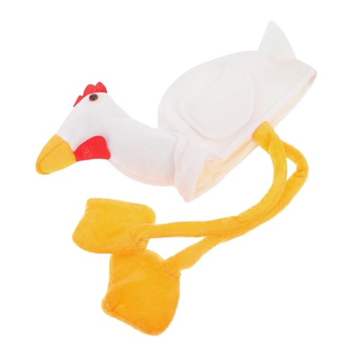 Kisangel Plüsch Tierhut Weißes Küken Kostüm Mütze Weiches Foto Requisit Verkleidung Hut für Party Cosplay Dress up von Kisangel