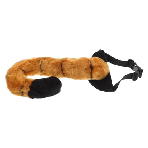 Kisangel Plüsch Tiger Cosplay Accessoire Angenehm und Bequem für Erwachsene Robustes Tierkostüm Zubehör für Halloween Bühnenauftritte und Kostümpartys Gelb Langer Tiger von Kisangel