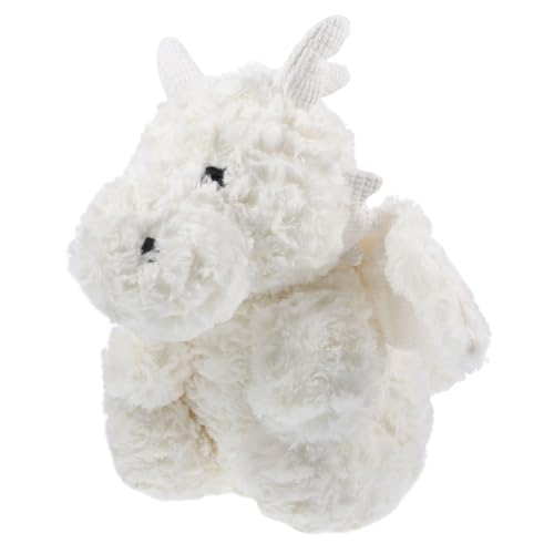 Kisangel Plüsch-drachenspielzeug Lebensechte Kuscheltiere Schlafzimmer-tierspielzeug Süße Kuscheltiere Dinosaurier- Tierisches Dino-stofftier Weiß Pp Baumwolle von Kisangel