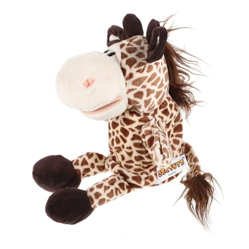 Kisangel Plüschhandpuppe Kleines REH mit Beweglichem Mund Kuscheliges Tierpuppenspielzeug für Interaktives Geschichtenerzählen und Frühkindliche Eltern Junge Mädchen Rollenspiel von Kisangel