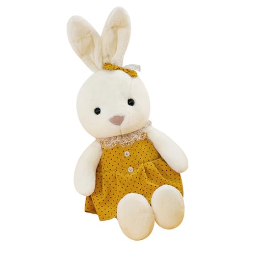 Kisangel Plüschhase Puppe Hase Zeug Tier Kuscheltiere Hase Plüschtiere Hase Lovey Plüsch Kuscheltiere Kaninchenpuppe Hase Kaninchen Plüschpuppe Kaninchenplüsch Pp Baumwolle Gelb von Kisangel