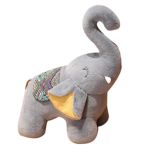 Kisangel Plüschpuppe Gefüllter Elefant Plüsch Groß Stofftier Elefant Plüsch Elefant Stofftier Großer Ausgestopfter Elefant Elefantenspielzeug Für Babys Pp Baumwolle Grey von Kisangel