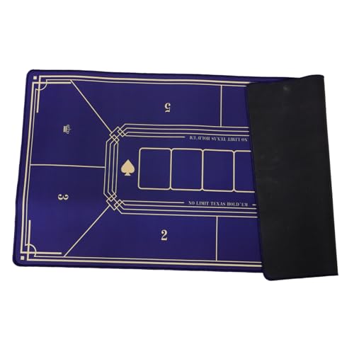 Kisangel Pokermatte Pokertischplatte Brettspiel-tischmatte Pokertischmatte Mahjong-tischmatte Spieltischabdeckung Pokertisch Topper Pokerpad Mahjong-Matte Harz-pad Blue von Kisangel