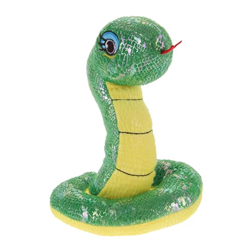 Kisangel Prank Schlange Plüschtier Realistisches Snake Modell Chinesisches Neujahr Maskottchen Grünes Stofftier Party Deko für Erwachsene von Kisangel