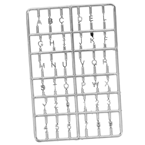Kisangel Puppe Alphanumerisch Briefe Miniatur Winziges Zahlen Tür Puppenhausmöbel Deko-Accessoires Für Kleine Häuser Plastik Silver von Kisangel