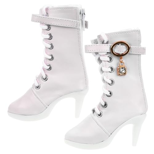 Kisangel Puppen High Heels für Prinzessin Puppe Modische Weiße Spitzen Stiefel Doll Dress Up Zubehör Kleine Elegante Schuhe Kisangel Puppen High Heels für Prinzessin Puppe Modische Weiße Spitzen Stiefel Doll Dress Up Zubehör Kleine Elegante Schuhe von Kisangel