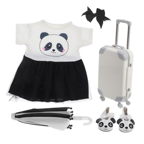 Kisangel Puppen Kleidungsset mit Reise Koffer Wiederverwendbaren Outfits und Puppen Regenschirm Langlebig aus und Leichtes Zubehör für Realistische Puppenmode Kisangel Puppen Kleidungsset mit Reise Koffer Wiederverwendbaren Outfits und Puppen Regenschirm Langlebig aus und Leichtes Zubehör für Realistische Puppenmode von Kisangel