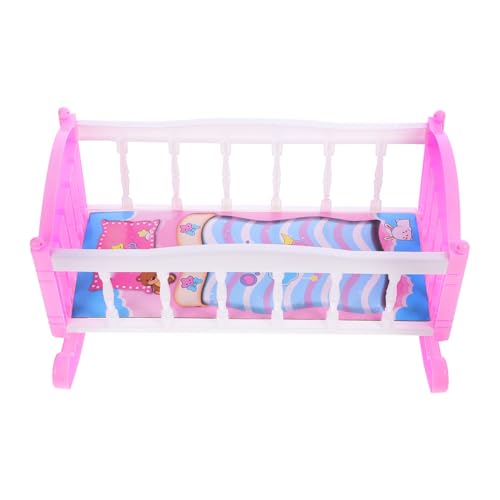 Kisangel Puppen-Shaker Puppenhaus Krippe Puppen für Mädchen kinderwiege für Puppenmöbelset Puppenschlafbett spielzeughaus Mini-Puppenbett Babypuppenbettmodell Plastik Kisangel Puppen-Shaker Puppenhaus Krippe Puppen für Mädchen kinderwiege für Puppenmöbelset Puppenschlafbett spielzeughaus Mini-Puppenbett Babypuppenbettmodell Plastik von Kisangel