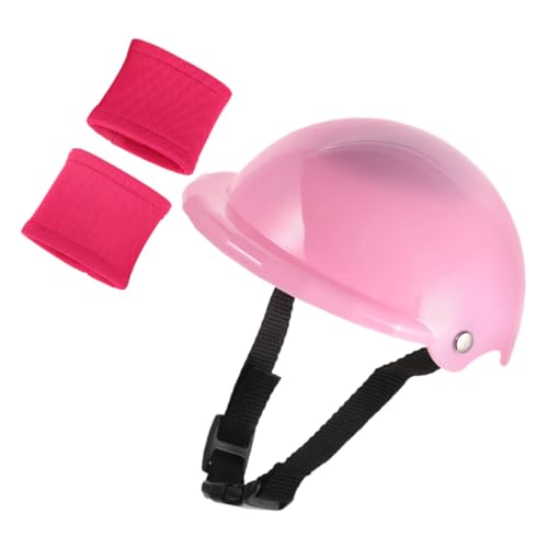 Kisangel Puppen Sporthelm und Schutzausrüstung Detaillierter Mini Fahrradhelm und Knieschoner für Mädchenpuppe Vielseitig für Scooter und Fördert Aktives Spiel und von Kisangel