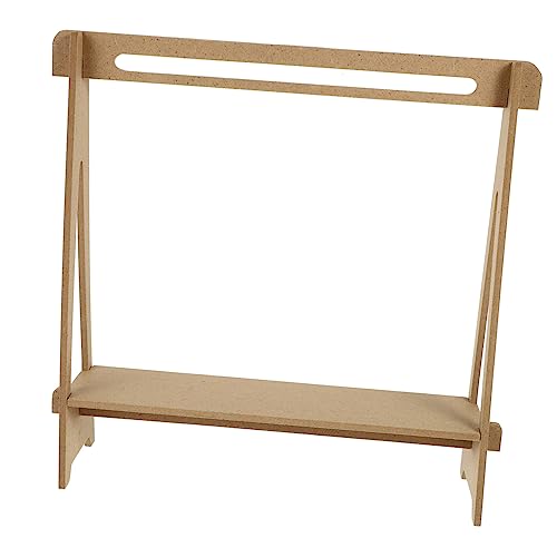 Kisangel Puppenaufhänger Anzeige Miniaturen Kleinkinder Winzig Kleidungsstück Gestell Für Mini-kleiderbügel Holz Khaki von Kisangel