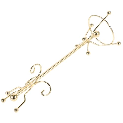 Kisangel Puppengarderobe Mini-möbel-puppenhaus-versorgung Puppenkleiderregal Puppen Aufhänger Puppenregal Und Aufhänger Puppenhaus-kleiderboden-kleiderständer Metall Golden von Kisangel
