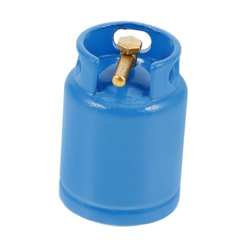 Kisangel Puppenhaus-Küchenzubehör Miniatur-Puppenhauszubehör Möbel Puppenhaus Küchengeräte Puppenhaus-Accessoires Miniatur-Benzintank- Gasflasche Mini Legierung Blue von Kisangel