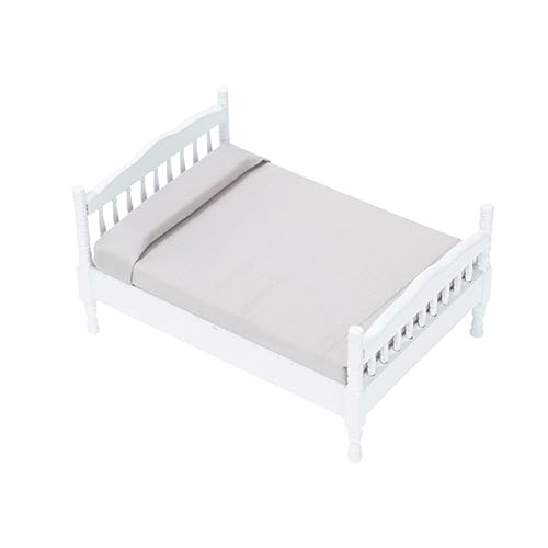 Kisangel Puppenhaus Miniatur Doppelbett mit Realistische Puppenmöbel Schlafzimmer Dekoration Sicher Verarbeitet Pädagogisches Kisangel Puppenhaus Miniatur Doppelbett mit Realistische Puppenmöbel Schlafzimmer Dekoration Sicher Verarbeitet Pädagogisches von Kisangel