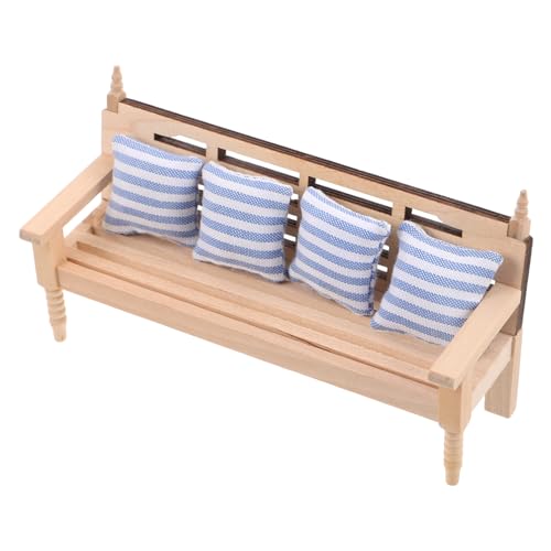 Kisangel Puppenhaus Möbel Mehrsitzige Couch für Puppen Wohnzimmer Dekoration Puppenhaus Zubehör Kisangel Puppenhaus Möbel Mehrsitzige Couch für Puppen Wohnzimmer Dekoration Puppenhaus Zubehör von Kisangel