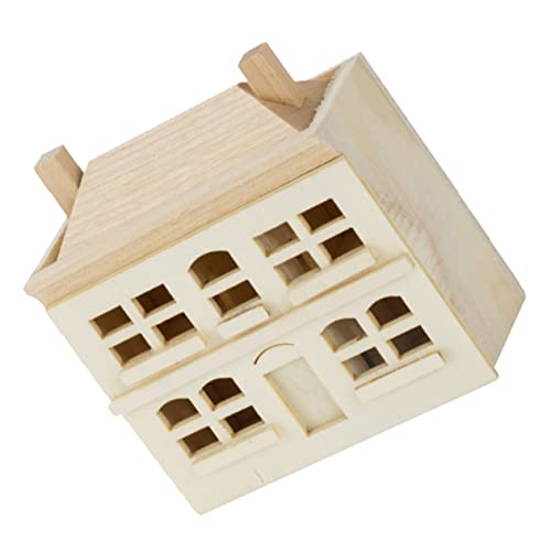 Kisangel Puppenhaus Ornament aus Holz für Garten und Desktop Kreatives Mini Design Zubehör für Miniaturen und DIY Projekte Charmantes Dekorationsstück von Kisangel