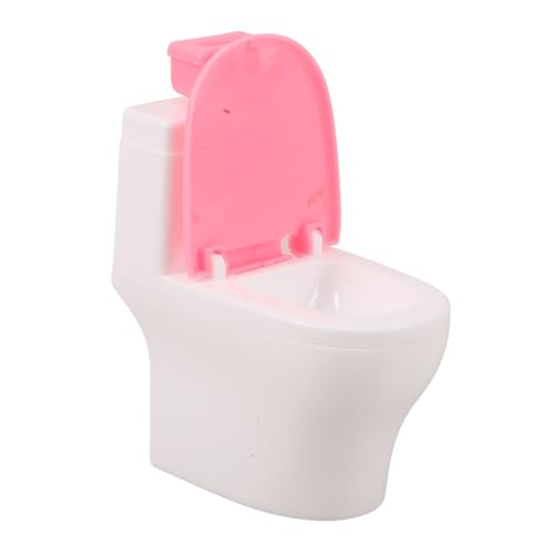 Kisangel Puppenhaus Toilette Mit Papierhalter Realistisches Badezimmermöbel Für Sicheres Für Kreatives Rollenspiel Und Töpfchentraining von Kisangel
