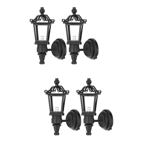 Kisangel Puppenhaus-Wandlampe – 4 Stück Miniatur-Lampe Im Maßstab 1:12 Puppenhaus-Miniatur-Wandlampe Miniatur-Möbel Für DIY-Puppenhaus-Mikrolandschaftsornamente von Kisangel