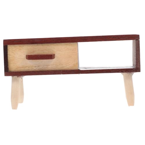 Kisangel Puppenhausmöbel Couchtisch Puppenhaus Minimöbel Miniaturcouch Puppenhaus Küchenmöbel Minifernseher Modell Miniatur Winzige Möbel Holz von Kisangel