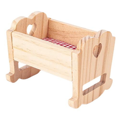 Kisangel Puppenhauszubehör Puppenhaus Krippe Puppenbett Puppenhausbett Puppenmöbel Bett Puppenwiege Aus Holz Stoff Kisangel Puppenhauszubehör Puppenhaus Krippe Puppenbett Puppenhausbett Puppenmöbel Bett Puppenwiege Aus Holz Stoff von Kisangel