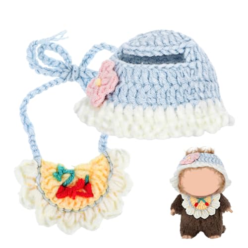 Kisangel Puppenkleidung für Puppen Häkelmütze mit Blumenmuster und Passender Latz zum Anziehen Miniatur Puppenoutfit Zubehör für Kreative Rollenspiele und Fotoshootings Kisangel Puppenkleidung für Puppen Häkelmütze mit Blumenmuster und Passender Latz zum Anziehen Miniatur Puppenoutfit Zubehör für Kreative Rollenspiele und Fotoshootings von Kisangel