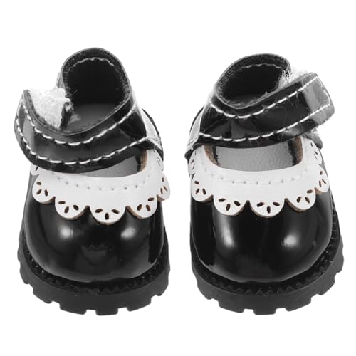 Kisangel Puppenschuhe Mini PU Prinzessin Schuhe Ersatz für Puppe Elegante Kleid Schuhe Schwarze Puppen Accessoires für Anziehspiel Kisangel Puppenschuhe Mini PU Prinzessin Schuhe Ersatz für Puppe Elegante Kleid Schuhe Schwarze Puppen Accessoires für Anziehspiel von Kisangel