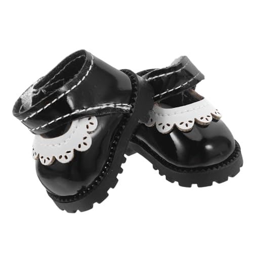 Kisangel Puppenschuhe Schwarz Mini Flache Schuhe Leichtes Material Komfortable Passform Modische Puppenbekleidung Zubehör für Puppenhaus Kostümwechsel Kisangel Puppenschuhe Schwarz Mini Flache Schuhe Leichtes Material Komfortable Passform Modische Puppenbekleidung Zubehör für Puppenhaus Kostümwechsel von Kisangel