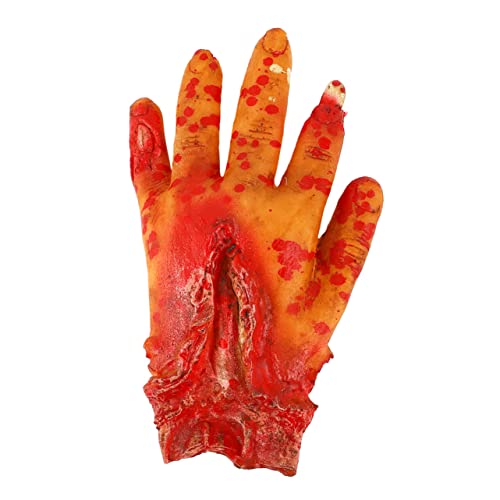 Kisangel Realistische Gruselige Gefälschte Hand Im Lebensmittelbehälter Halloween Deko Requisiten Für Schaurige Feiern Für Garten Und Haustürdekoration von Kisangel