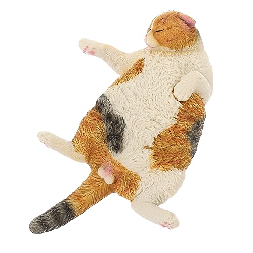 Kisangel Realistische Katzenfigur Aus Kunststoff Für Schreibtischdekoration Kleine Niedliche Katze Robustes Katzenmodell Für Innenräume Dekorative Katzendekoration Für Regal Und Tisch von Kisangel