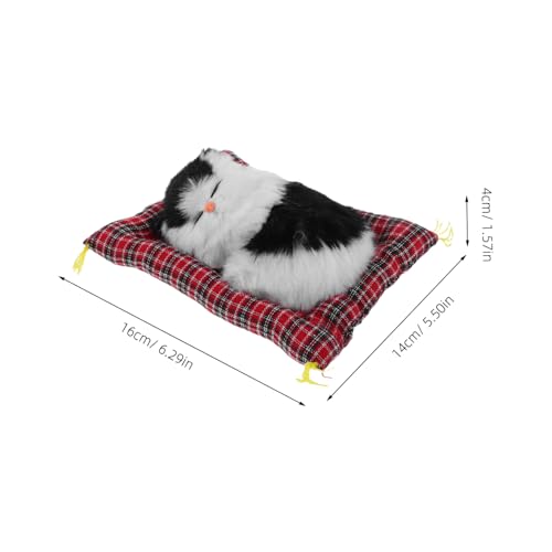 Kisangel Realistische Katzenfigur mit Meowsound Kleines Gefülltes Tiermodell mit Vielseitigem Stoffkissen Dekorative Katze für Wohnzimmer Schlafzimmer Geschenkidee für Katzenliebhaber von Kisangel