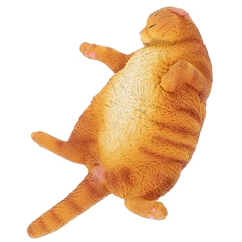 Kisangel Realistische Schlafende Katzenfigur Deko Modell aus Kleine Tier Figur für Schreibtisch und Detailreiche Miniatur Katze als Geschenkidee für Katzenliebhaber von Kisangel