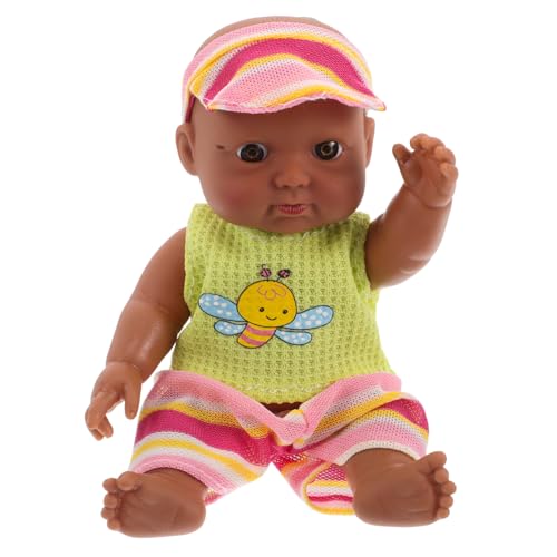 Kisangel Realistische Schwarze Babypuppe Weicher Vinylkörper Lebensnah Afrikanisches Design Tragbar Detailgetreu für Kleinkinder Spiel und Sammlung Kisangel Realistische Schwarze Babypuppe Weicher Vinylkörper Lebensnah Afrikanisches Design Tragbar Detailgetreu für Kleinkinder Spiel und Sammlung von Kisangel