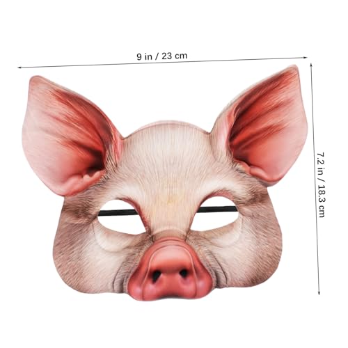 Kisangel Realistische Schweine-halbmaske für Erwachsene Gruseliges Tier-cosplay Halloween-party-maske Vielseitiges Foto-requisit für Karneval Maskenball und Faschingskostüm von Kisangel