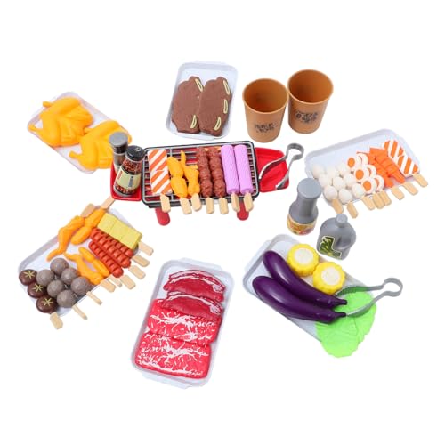 Kisangel Realistisches BBQ Grillspielzeug Teilig Kindersicheres Abs Material Rauchfunktion Kreatives Küchen Rollenspiel Geeignet für Kleinkinder und Fördert Fantasie und Nachahmungsspiel von Kisangel