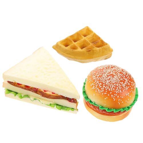 Kisangel Realistisches Deko Set mit Hamburger Sandwich und künstlichen Lebensmitteln Künstliche Lebensmittelmodelle für detailgetreue Frühstücksszene Rollenspielzubehör für Mädchen Kisangel Realistisches Deko Set mit Hamburger Sandwich und künstlichen Lebensmitteln Künstliche Lebensmittelmodelle für detailgetreue Frühstücksszene Rollenspielzubehör für Mädchen von Kisangel