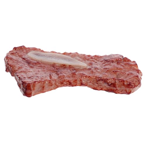 Kisangel Realistisches Fake Meat für Puppenhaus Zubehör Küchen Display Party Mitbringsel und Bildungsrequisiten aus PVC Lebensnahes Simulationsfood von Kisangel