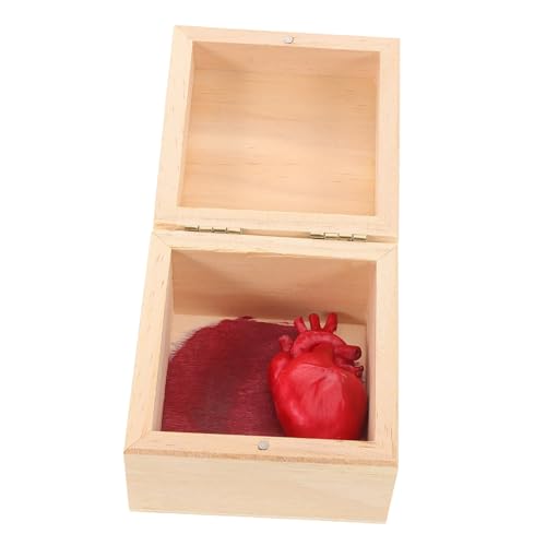 Kisangel Realistisches Halloween Deko Holzherz in Geschenkbox mit Deckel Spielerisches Blutiges Herz Organ Dekoration für Zuhause Büro und Party für Streiche und Originelle Wohnaccessoires Kisangel Realistisches Halloween Deko Holzherz in Geschenkbox mit Deckel Spielerisches Blutiges Herz Organ Dekoration für Zuhause Büro und Party für Streiche und Originelle Wohnaccessoires von Kisangel