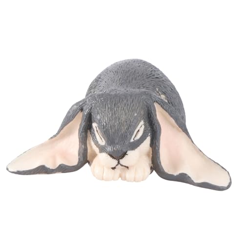 Kisangel Realistisches Langohren Kaninchen Modell Kindgerechtes Tierdekor Kompakte Dekoratives Hasenornament für Zuhause Büro und Kinderzimmer Perfektes von Kisangel