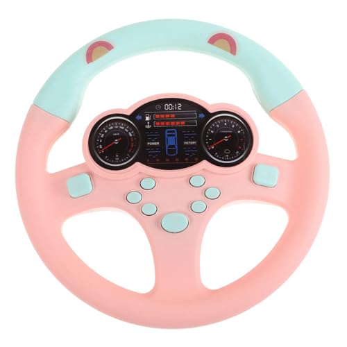 Kisangel Realistisches Lenkrad für Kleinkinder Jahre Rosa Simulation für Frühes Lernen Kompakt Leicht Fördert Motorik und Eltern Junge Mädchen Bindung bei Autofahrten von Kisangel