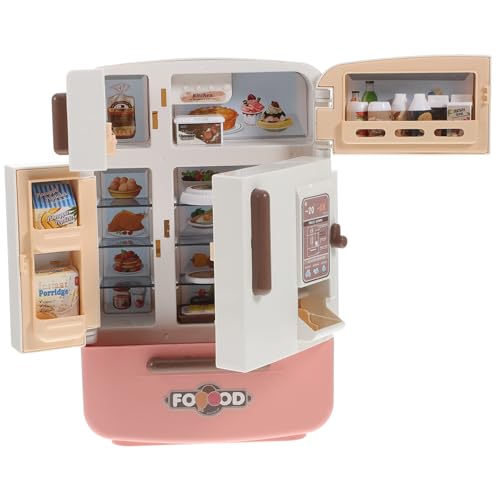 Kisangel Realistisches Mini Kühlschrank Set mit Mini Lebensmitteln Mehrschichtiger Aufbewahrung Kindersicher mit Abgerundeten Kanten für Puppenhaus und Kinderküche Fördert Spielerisches Kisangel Realistisches Mini Kühlschrank Set mit Mini Lebensmitteln Mehrschichtiger Aufbewahrung Kindersicher mit Abgerundeten Kanten für Puppenhaus und Kinderküche Fördert Spielerisches von Kisangel