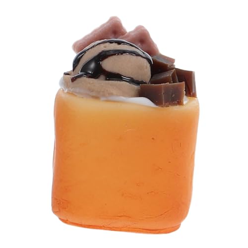 Kisangel Realistisches Miniatur Eiscreme Toast Dessertmodell Puppenhaus Backspielzeug Detailreiches Miniatur Food Accessoire für Puppenhausdekoration Kreatives DIY Requisit von Kisangel