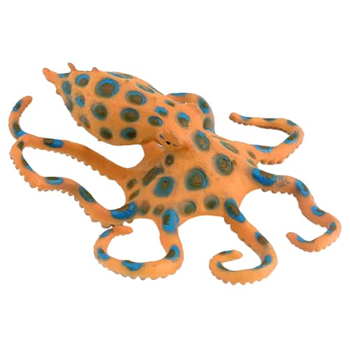 Kisangel Realistisches Octopus Modell aus Kunststoff Kleine Dekorative Figur Lebensechte Meeresbewohner Simulation Pädagogisches Aquarium Deko für Erwachsene von Kisangel