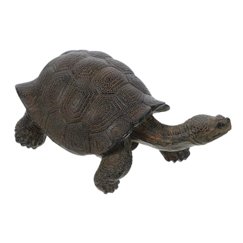 Kisangel Realistisches Schildkrötenmodell aus Wiederverwendbarem Pädagogische Gartendeko Figur für Draußen Lebensechte Landschildkröte Tiermodell für Aquariumdekoration von Kisangel