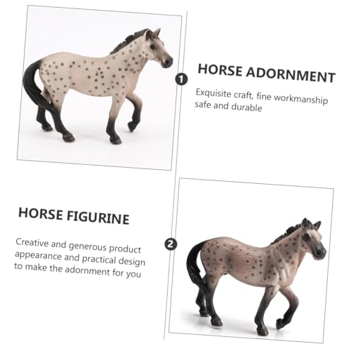 Kisangel Realistisches Wildpferd Modell Detailgetreue Pferde Figur aus Kunststoff Lebensechte Pferde Dekoration für Kinderzimmer und Spielspaß Leicht Tragbar für Jungen und Mädchen von Kisangel