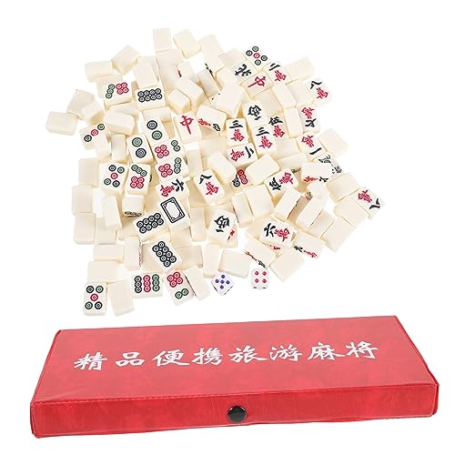 Kisangel Reise Mini Mahjong Set Tragbares Chinesisches Mahjong Spiel mit Stabilen Kacheln Spielsteinen und Klarer Drucktechnik für Partys und Freizeitaktivitäten Kisangel Reise Mini Mahjong Set Tragbares Chinesisches Mahjong Spiel mit Stabilen Kacheln Spielsteinen und Klarer Drucktechnik für Partys und Freizeitaktivitäten von Kisangel