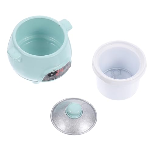 Kisangel Reiskocher Miniatur-szenenmodell Küchenkochgeschirr Wasserkocher- Mini-möbelzubehör Mini- -Geschirr Kleines Elektroherd Puppenhausdekor Light Green Legierung von Kisangel