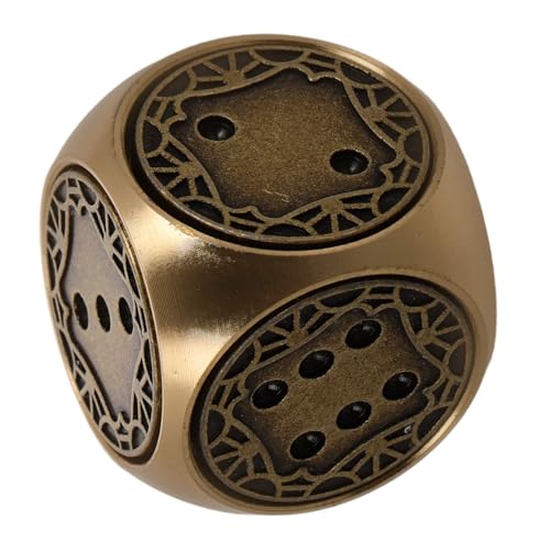Kisangel Retro Messing Würfel Set Handpoliert für Brettspiele und Sammler Multifunktionale Vintage Würfel aus Messing mit Dekorativem Design für Kreatives Gaming und Tischspiele von Kisangel